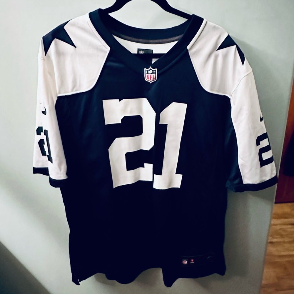 Dallas Cowboys Ezekiel Elliott #21 Jersey Sz XL Nike On Field Apparel NFL WhiBlu